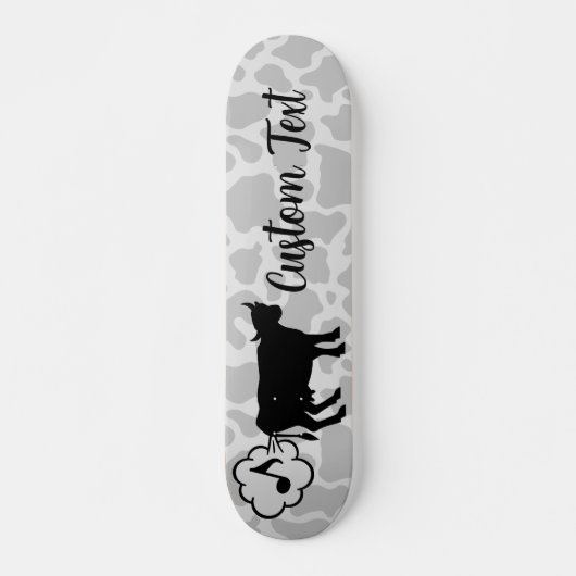 Koe methaanpictogram skateboard deck (Voorkant)
