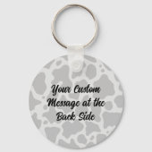 Koe methaanpictogram Sleutelhanger (Achterkant)