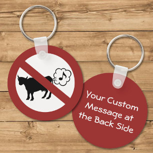 Koe methaanpictogram Sleutelhanger