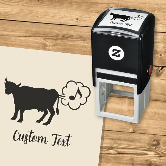 Koe methaanpictogram Zelfinkend stempel