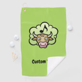 Koe Methane Cartoon Golfhanddoek (Insitu)