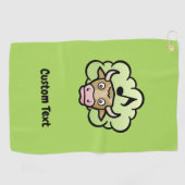 Koe Methane Cartoon Golfhanddoek (Horizontaal)