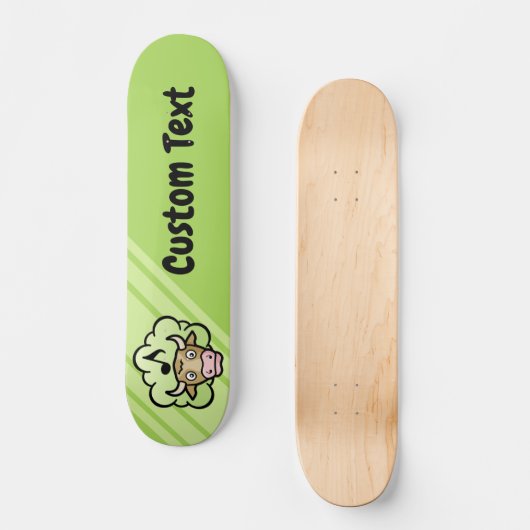 Koe Methane Cartoon Skateboard Deck (Voorkant)