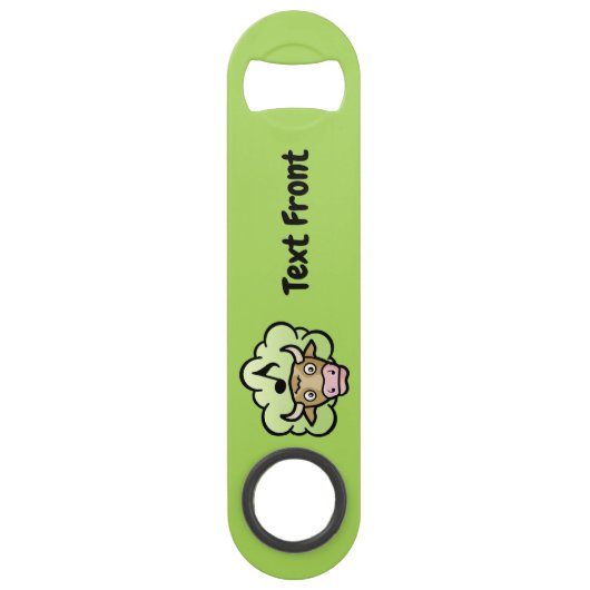 Koe Methane Cartoon Snelheidsflesopening Speed Flessenopener (Voorkant)