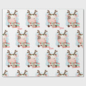 Koe, mijn eerste Kerstmis Cadeaupapier (Vlak)