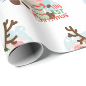 Koe, mijn eerste Kerstmis Cadeaupapier (Rol Hoek)