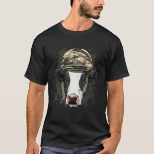 Koe Militair Soldaat Veteranen Dag Vaars Rundvee C T-shirt