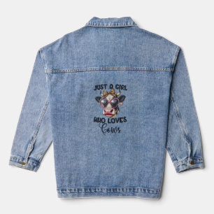 Koe minnaar gewoon een meisje dat van Koeien houdt Denim Jacket