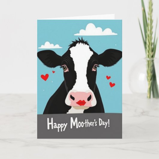 Koe Moeder Happy Kaart (Voorkant)