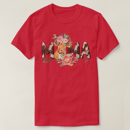 Koe moeder mama Birthday Boerderij Koe moeder T-shirt (Design voorkant)