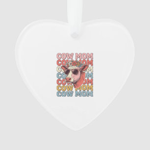 Koe Moeder Retro Zonnebril Koe Vintage Gravure Des Ornament
