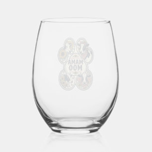 Koe Moeder Shirt Vintage Gravure Zonnebloem Wester Wijnglas Zonder Voet