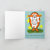 Koe Moederdag Happy Moo...Er is een dag. Kaart (Binnen)