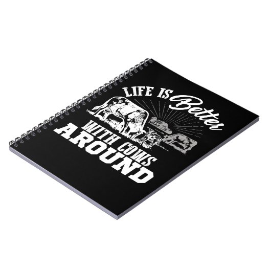 Koe Mooey Funny Cattle Funny Koe Boerderij Life is Notitieboek (Linkerzijde)