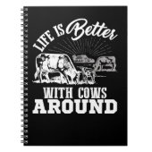 Koe Mooey Funny Cattle Funny Koe Boerderij Life is Notitieboek (Voorkant)