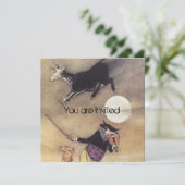 Koe Moon Baby shower Kaart (Staand voorkant)