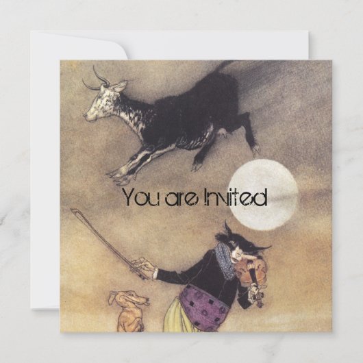 Koe Moon Baby shower Kaart (Voorkant)