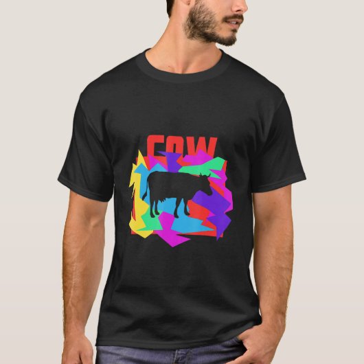Koe Mosaïek Dier Idee T-shirt (Voorkant)