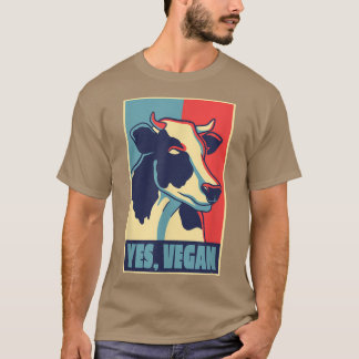 Koe-motief voor het veganenvegetarisch team Herbiv T-shirt