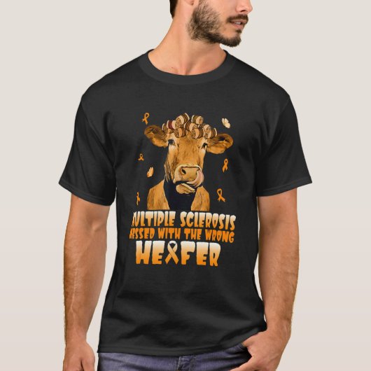 Koe Multiple Sclerose Bemoeide zich met de Verkeer T-shirt (Voorkant)