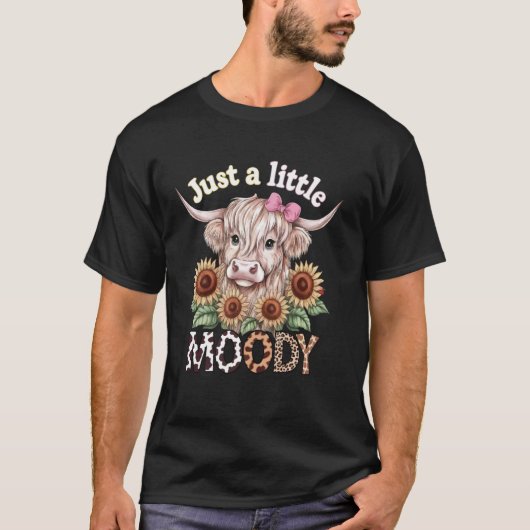 Koe net een beetje humeurig t-shirt (Voorkant)