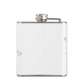 koe neuskus bloemetjes waterverf grijs boerderij d heupfles (Achterkant)