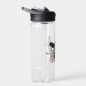 koe neuskus bloemetjes waterverf grijs boerderij d waterfles (Rechts)