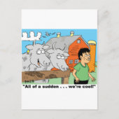 KOE/NOSE RING/FARMER KIND CARTOON GIFTWARE BRIEFKAART (Voorkant)