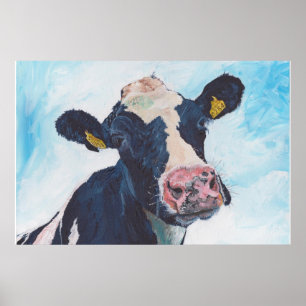Koe nr. 01. 0254 Ierse Friesian Cow Poster