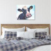 Koe nr. 01.0254 Ierse Friesian Koe Canvas Afdruk (Insitu (Slaapkamer))