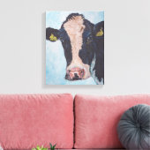 Koe nr. 02.0566 Ierse Friesian Koe Canvas Afdruk (Insitu (Woonkamer))