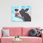 Koe nr. 03. 0556 Irish Fresian Koe Canvas Afdruk (Insitu (Woonkamer))