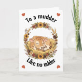 Koe Oermoeder Als Geen Andere, Grappige Moederdag Kaart (Voorkant)