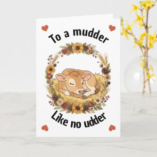 Koe Oermoeder Als Geen Andere, Grappige Moederdag Kaart