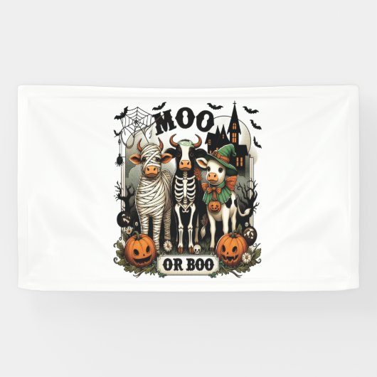 Koe of Boe Halloween Koe Spandoek (Horizontaal)