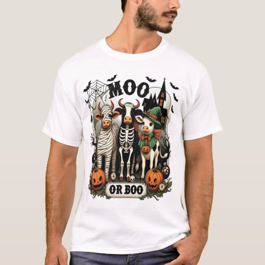 Koe of Boe Halloween Koe T-shirt (Voorkant)