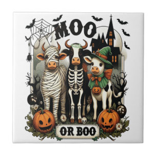 Koe of Boe Halloween Koe Tegeltje