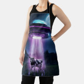 Koe ontmoet buitenaardse wezens. schort (Insitu)