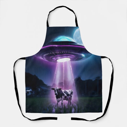 Koe ontmoet buitenaardse wezens. schort (Voorkant)
