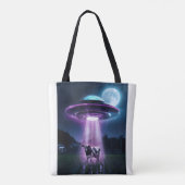 Koe ontmoet buitenaardse wezens. tote bag (Achterkant)