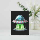 Koe-ontvoerende Alien Briefkaart (Staand voorkant)