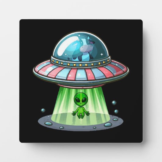 Koe ontvoerende alien fotoplaat (Voorkant)