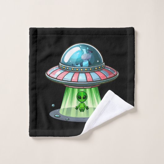 Koe-ontvoerende Alien Washandje (Wasdoekje)