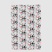Koe Ontwerp Achtergrond in elke kleur Golfhanddoek (Voorkant)