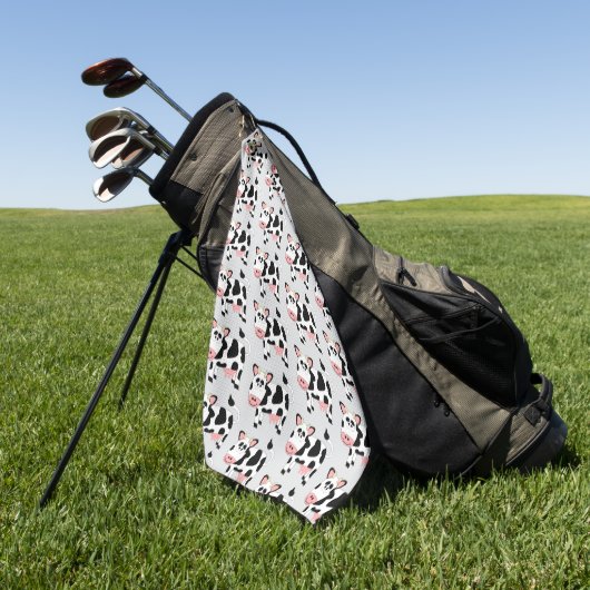 Koe Ontwerp Achtergrond in elke kleur Golfhanddoek (Groen)