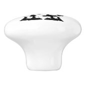 Koe ontwerp gepersonaliseerd keramische knop (Zijkant)