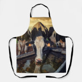 Koe op de waterloop schort (Voorkant)
