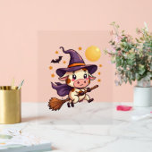 Koe op een bezemsteel acryl bord (Huwelijk)