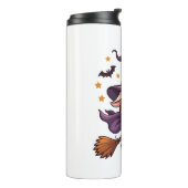 Koe op een bezemsteel thermosbeker (Gedraaid links)