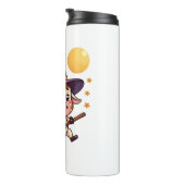 Koe op een bezemsteel thermosbeker (Geroteerd rechts)